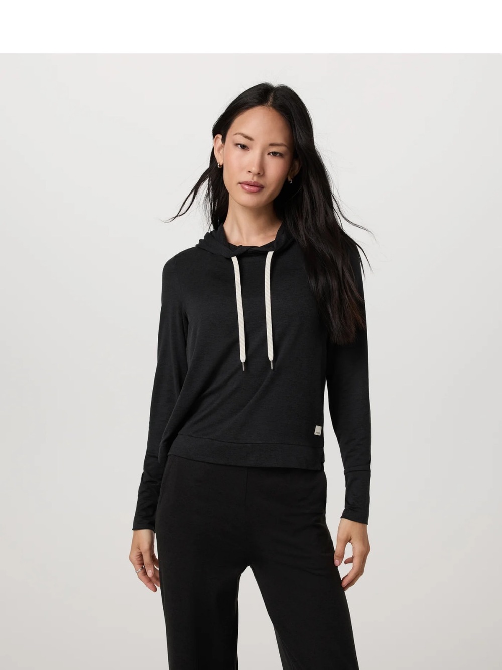 Vuori Black Heather Halo Essential Hoodie